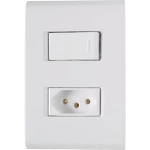 Conjunto Interruptor Simples + Tomada 10A 4x2